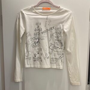 Women’s  Graphic Long Sleeve Tee - White